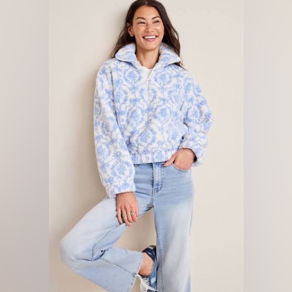 Francesca's Collections Jackets & Blazers - Abby Sherpa Quarter Zip Pullover